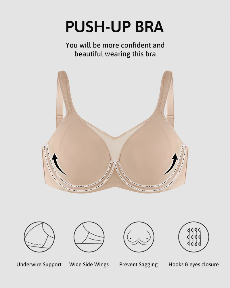 Plus-Size Minimizer Bra, Unpadded, Full Coverage, Cooling Effect