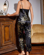 Cherry Print Pajama Set with Strappy Pants – Spring & Summer