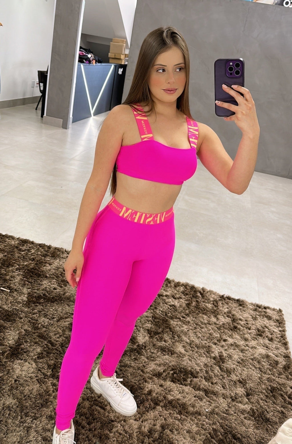 Matt Neon Pink Activewear Set