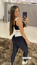 Abbie Black Activewear Set with Drawstring