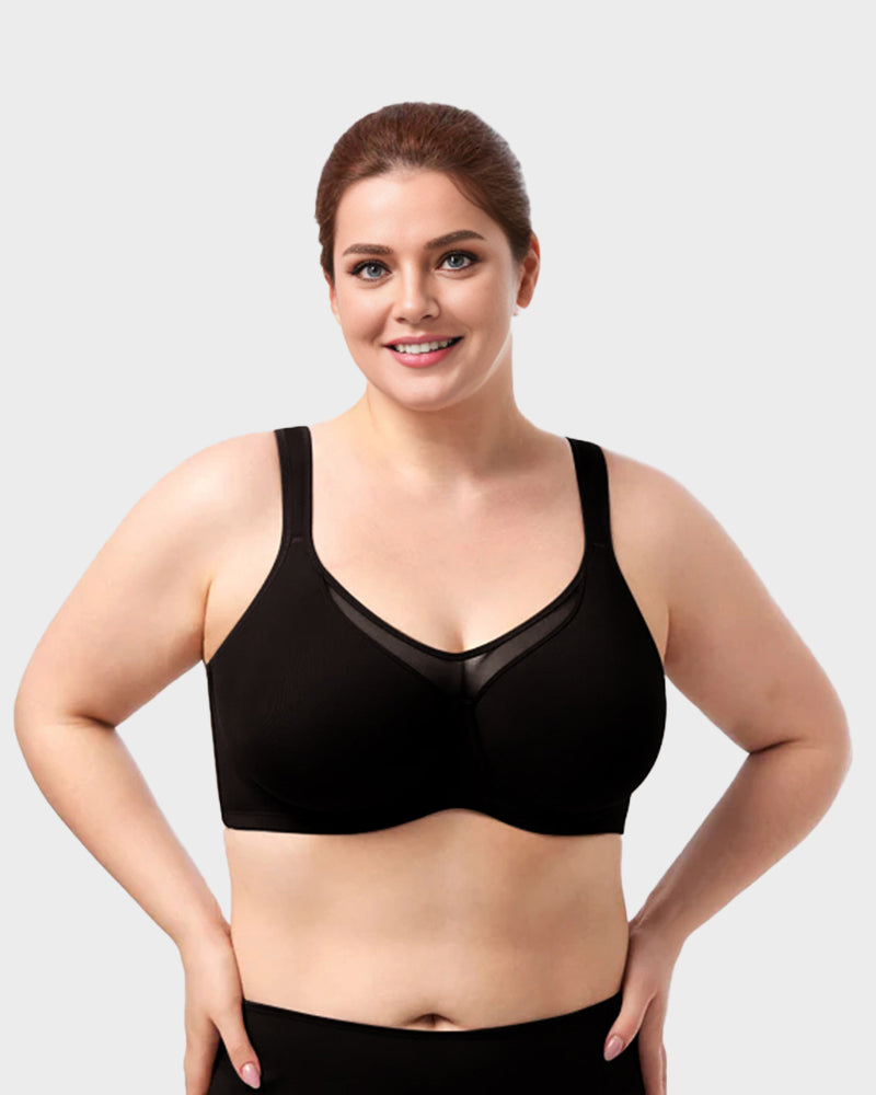 Plus-Size Minimizer Bra, Unpadded, Full Coverage, Cooling Effect