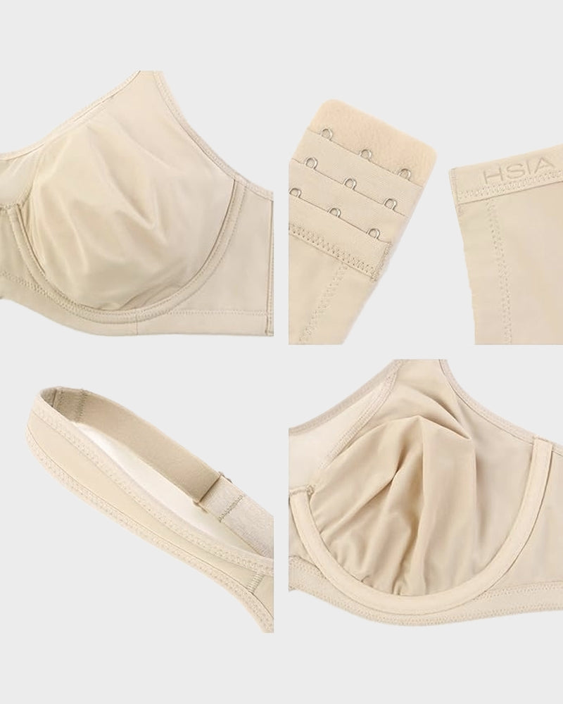 Plus-Size Minimizer Bra, Unpadded, Full Coverage, Cooling Effect