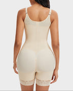 Shapewear with Abdominal Control and Glute Enhancement, with Crotch Zipper Closure