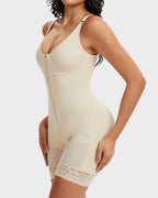 Shapewear with Abdominal Control and Glute Enhancement, with Crotch Zipper Closure