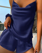 Three-Piece Silk Loungewear Set