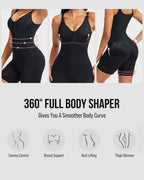 Shapewear with Abdominal Control and Glute Enhancement, with Crotch Zipper Closure