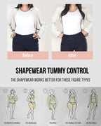 Shapewear with Abdominal Control and Glute Enhancement, with Crotch Zipper Closure